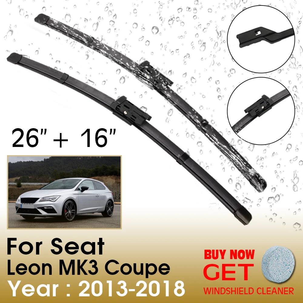 Car Wiper Blade For Seat Leon MK3 Coupe 26"+16" 2013-2018 Front Window Washer Windscreen Windshield Wipers Blade Accessories
Car Wiper Blade For Seat Leon MK3 Coupe 26"+16" 2013-2018 Front Window Washer Windscreen Windshield Wipers Blade Accessories