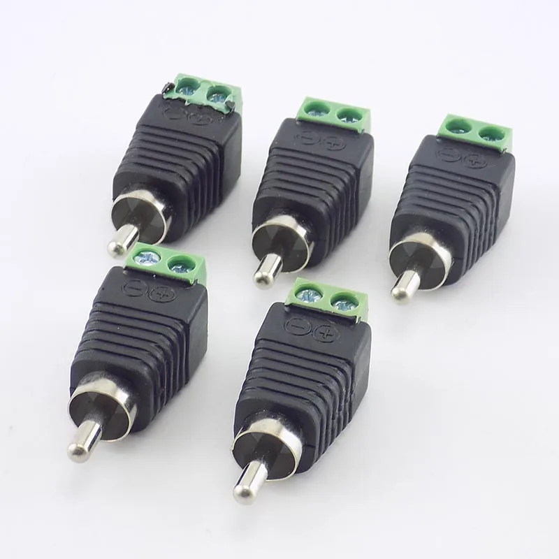 5pcs/lot CCTV Phono RCA Male Plug TO AV Terminal Connector Video AV Speaker Wire cable to Audio Male RCA Connector Adapter
5pcs/lot CCTV Phono RCA Male Plug TO AV Terminal Connector Video AV Speaker Wire cable to Audio Male RCA Connector Adapter