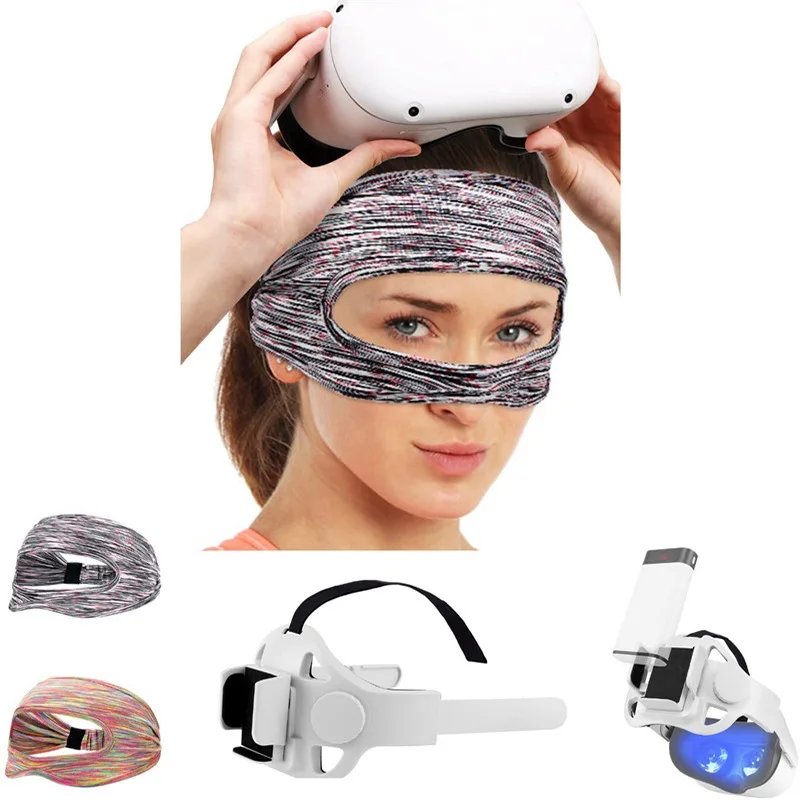 

Breathable VR Glasses Eye Mask Accessories For Meta Oculus Quest 2 Cover Sweat Band Virtual Reality Headset For Quest 2 HTC Vive