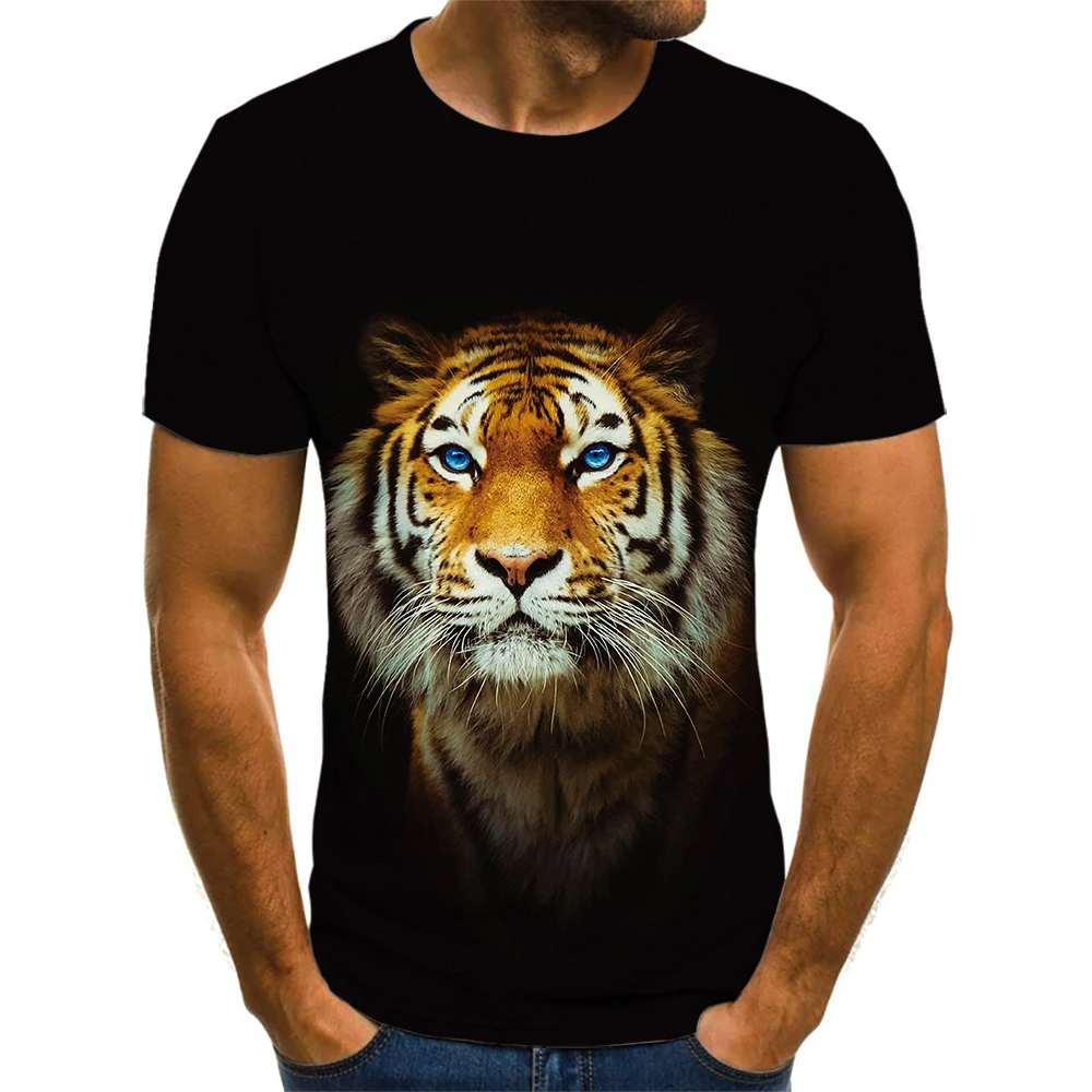 2021 Summer New 3D Printing Lion Tiger Picture Men's And Women's Casual T-Shirt Fashion Trend Young Handsome Round Neck T-Shirt
2021 Summer New 3D Printing Lion Tiger Picture Men's And Women's Casual T-Shirt Fashion Trend Young Handsome Round Neck T-Shirt