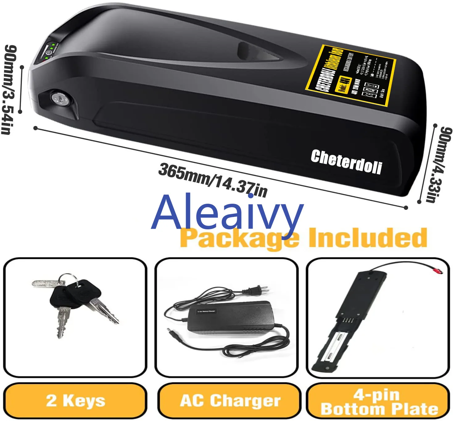 Aleaivy 36V 48V 10Ah 12Ah 15Ah 20Ah Electric Bike Battery Hailong 18650 Cells Pack Powerful Bicycle Lithium Battery USB Port
Aleaivy 36V 48V 10Ah 12Ah 15Ah 20Ah Electric Bike Battery Hailong 18650 Cells Pack Powerful Bicycle Lithium Battery USB Port