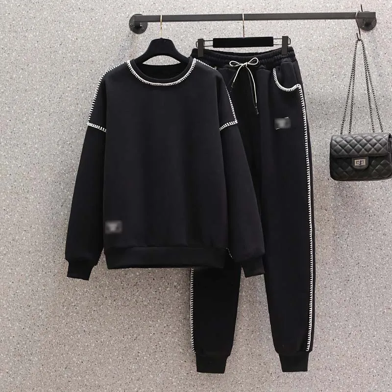 Plus Size Tracksuit Women spring 2022 Long Sleeve Sweatshirt And Loose Casual Elastic Waist Pants Cotton Two Piece set Cloth 4XL
Plus Size Tracksuit Women spring 2022 Long Sleeve Sweatshirt And Loose Casual Elastic Waist Pants Cotton Two Piece set Cloth 4XL