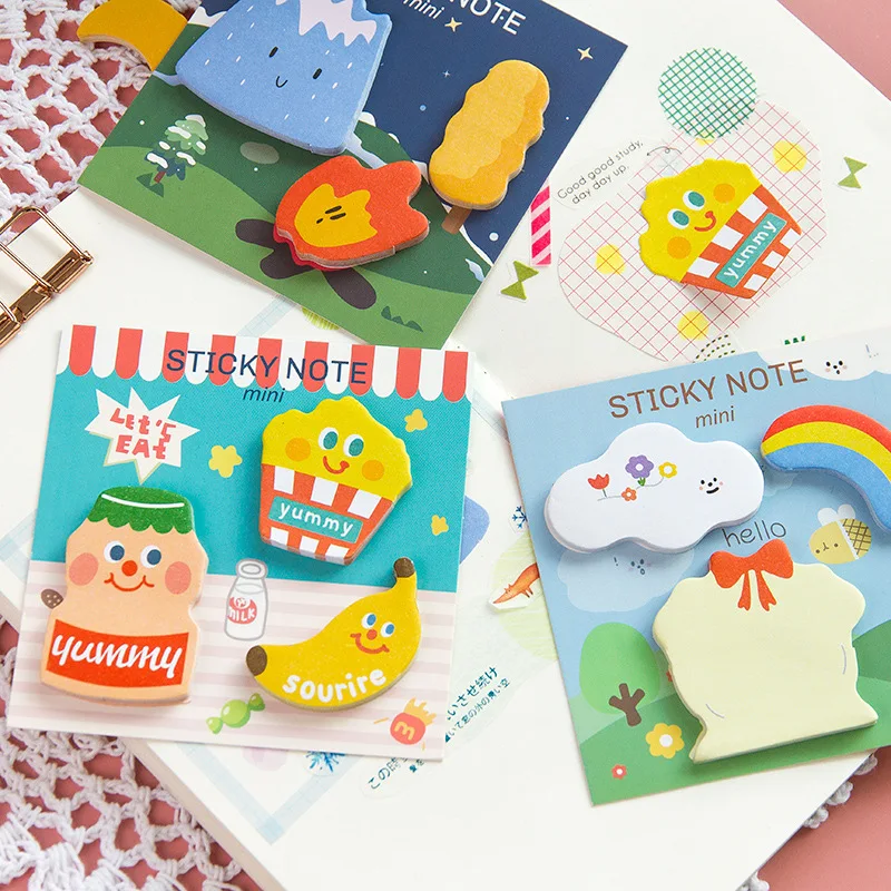 1pcs Kawaii Cartoon Shaped Sticky Notes for Message To Do List Journal Scrapbook Decoration 
1pcs Kawaii Cartoon Shaped Sticky Notes for Message To Do List Journal Scrapbook Decoration