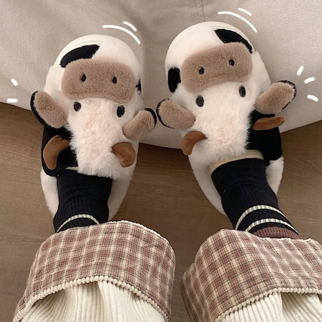 Yasuk Autumn Winter Fashion Women's Girl Casual Simple Soft Indoor Slippers Furry Non-Slip Cartoon Cow Warm Unisex Couples
Yasuk Autumn Winter Fashion Women's Girl Casual Simple Soft Indoor Slippers Furry Non-Slip Cartoon Cow Warm Unisex Couples