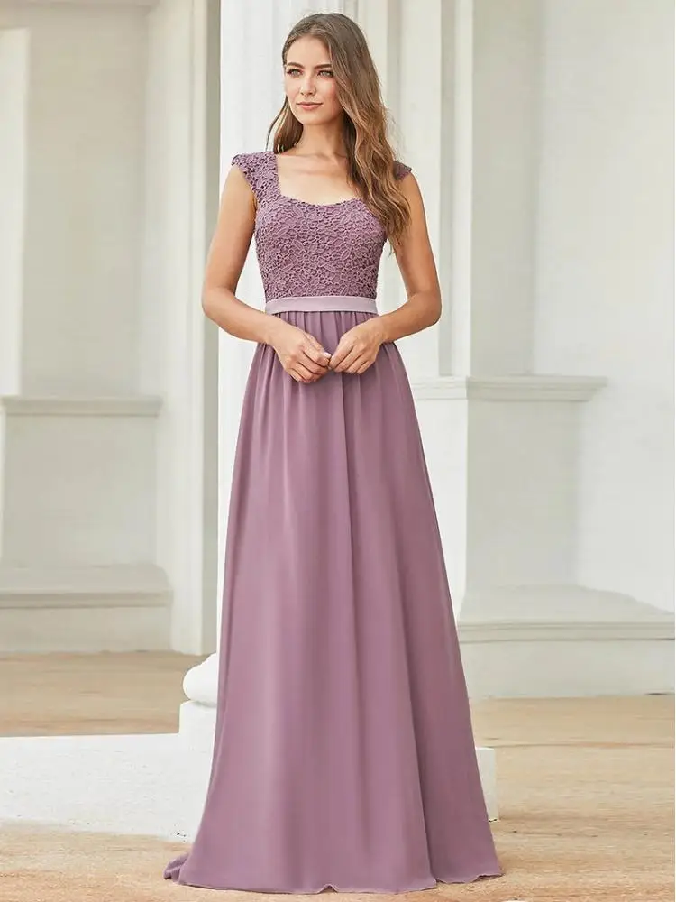 Elegant Women Evening Dresses A Line Chiffon Ever Pretty 2022 New Backless Bridesmaid Dress With Lace Bodice Vestidos De Noche
Elegant Women Evening Dresses A Line Chiffon Ever Pretty 2022 New Backless Bridesmaid Dress With Lace Bodice Vestidos De Noche