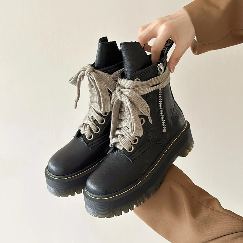 Ankle Boots for Women Chunky Platform Cross Tied Motorcycle Booties Female Winter Shoes Designer Round Toe Short Boots Ladies
Ankle Boots for Women Chunky Platform Cross Tied Motorcycle Booties Female Winter Shoes Designer Round Toe Short Boots Ladies