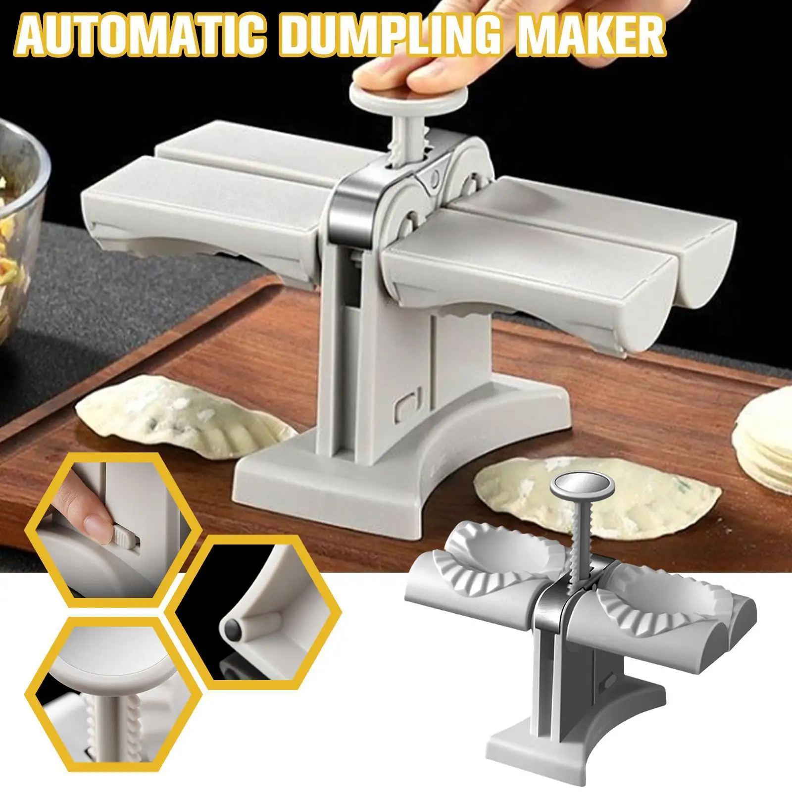 Household Double Head Automatic Dumpling Maker Mould Kitchen Dumpling Maker Dumpling Mould Easy-tool for Dumpling Baking To X7S4
Household Double Head Automatic Dumpling Maker Mould Kitchen Dumpling Maker Dumpling Mould Easy-tool for Dumpling Baking To X7S4
