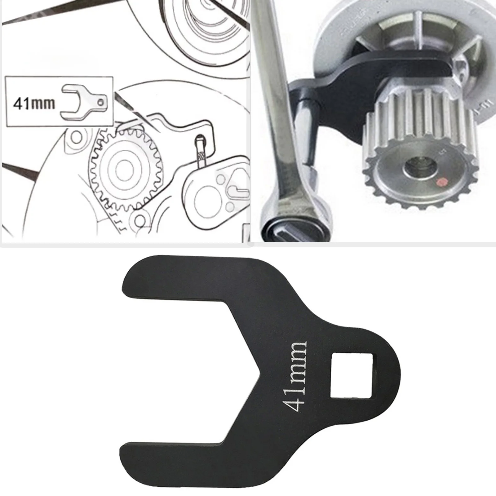 Water Pump Wrench Timing Belt Tension Spanner Removal Tool for GM 1.6L 41mm 1.2L 1.3L 1.4L 1.6L 46mm Car Timing Belt Spanner
Water Pump Wrench Timing Belt Tension Spanner Removal Tool for GM 1.6L 41mm 1.2L 1.3L 1.4L 1.6L 46mm Car Timing Belt Spanner