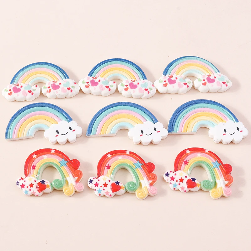 10pcs Kawaii Resin Flatback Rainbow Charms for Earrings Pendant of Necklace Bracelet Keychain Scrapbooking DIY Findings
10pcs Kawaii Resin Flatback Rainbow Charms for Earrings Pendant of Necklace Bracelet Keychain Scrapbooking DIY Findings