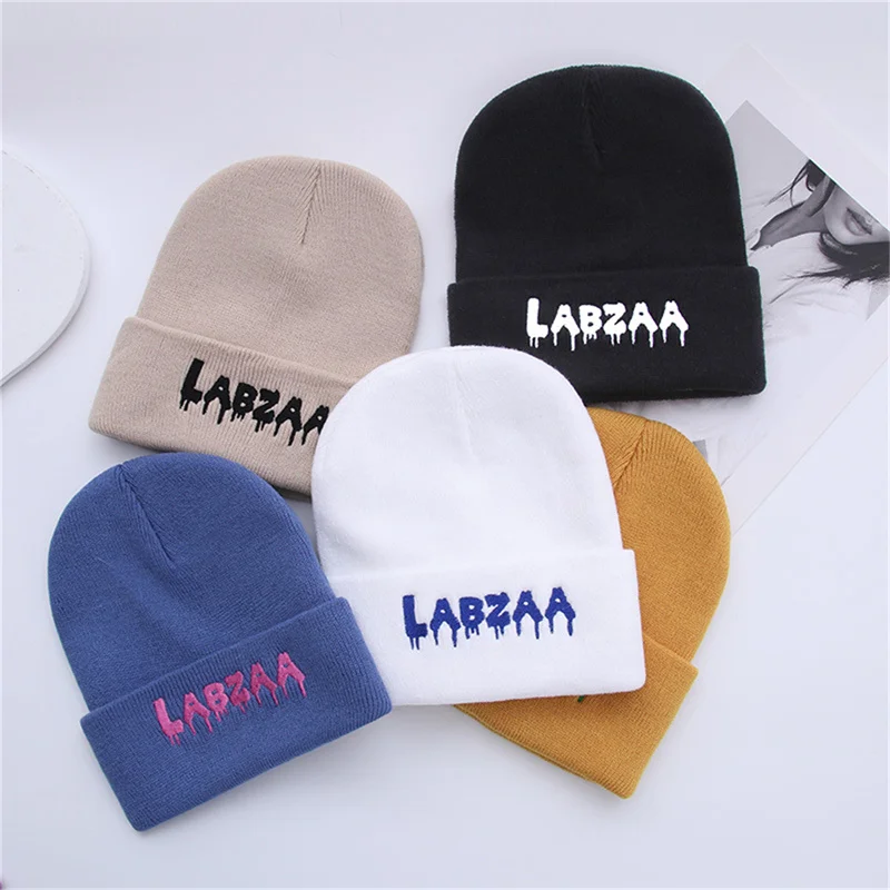 Fashion Letter Embroidery Knitted Hats Winter Warm Beanie Hat Korean Version Hip Hop Beanies Bonnets 
Fashion Letter Embroidery Knitted Hats Winter Warm Beanie Hat Korean Version Hip Hop Beanies Bonnets