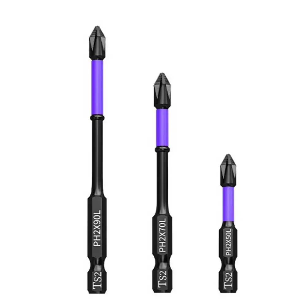 3Pcs PH2 Screwdriver Bits Non-slip Magnetic Cross Batch Head Impact Drill Bit 50-90mm For Electric Screwdriver Hand Drill Tool
3Pcs PH2 Screwdriver Bits Non-slip Magnetic Cross Batch Head Impact Drill Bit 50-90mm For Electric Screwdriver Hand Drill Tool