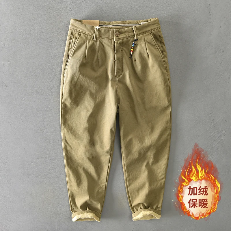 Cargo Pants Trousers For Men 2023 Winter Flacee Casual Pants Warm Cargo Man Trousers Fashion Beading Khaki Business Pant
Cargo Pants Trousers For Men 2023 Winter Flacee Casual Pants Warm Cargo Man Trousers Fashion Beading Khaki Business Pant