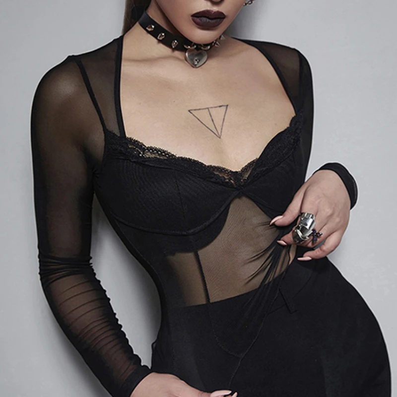 Women's Mesh Top Long Sleeve Crop Top Square Neck T-Shirt Fairy Grunge Solid White Hook Eye Tops Sexy Brown Tee Y2K Clothes
Women's Mesh Top Long Sleeve Crop Top Square Neck T-Shirt Fairy Grunge Solid White Hook Eye Tops Sexy Brown Tee Y2K Clothes