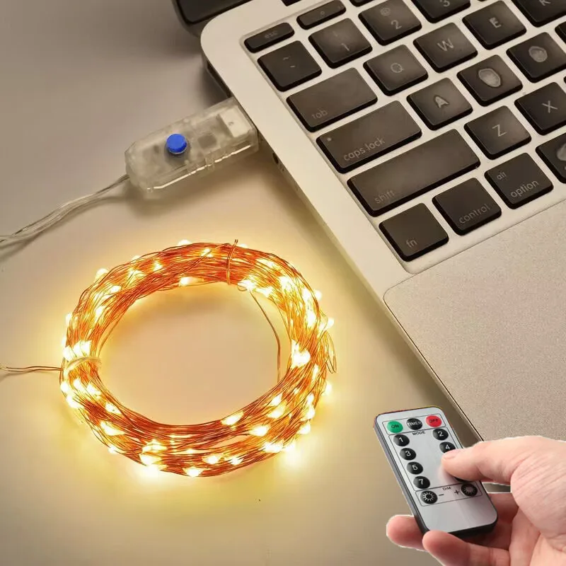 Светодиодные фонари с дистанционным управлением через USB, сказочные фонарики из медного провода «сделай сам», украшение для Дня Святого Валентина, свадьбы, Рождества, вечеринки 
Светодиодные фонари с дистанционным управлением через USB, сказочные фонарики из медного провода «сделай сам», украшение для Дня Святого Валентина, свадьбы, Рождества, вечеринки