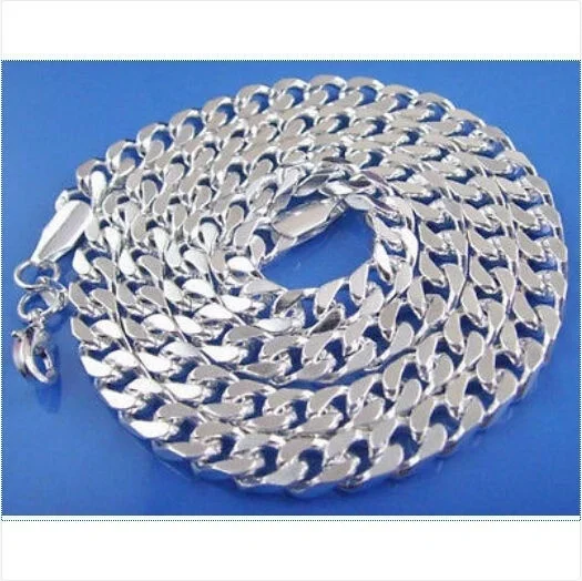 ANGLANG New Classical Fashion Mens Womens White Gold Charms Chain Necklace 16" 18" 20" 22" Luxury Jewelry Wedding Christmas gift
ANGLANG New Classical Fashion Mens Womens White Gold Charms Chain Necklace 16" 18" 20" 22" Luxury Jewelry Wedding Christmas gift