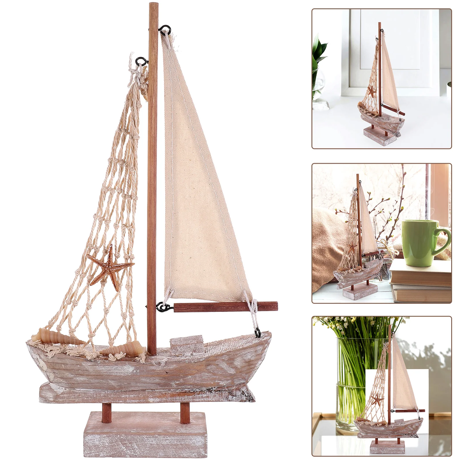 Wooden Sailboat Decor Ornament Rustic Centerpieces Tables Retro Sailing Ship Adornment Decoration Model
Wooden Sailboat Decor Ornament Rustic Centerpieces Tables Retro Sailing Ship Adornment Decoration Model