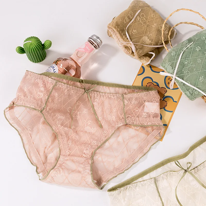 Women's Underwear Lace Cotton French Cat Fresh Underwear Low Waist Hollow Breathable Briefs
Women's Underwear Lace Cotton French Cat Fresh Underwear Low Waist Hollow Breathable Briefs
