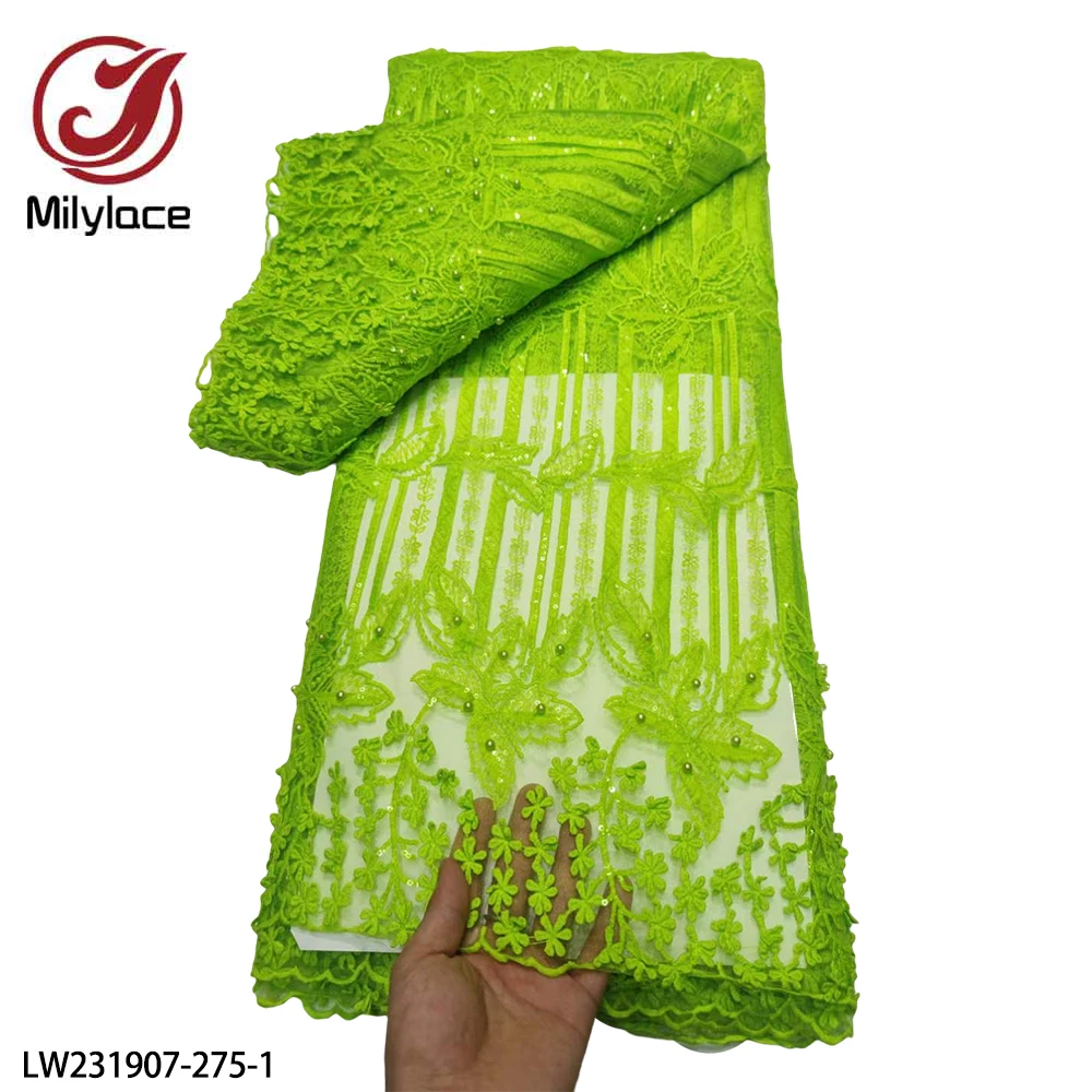 Latest African Lace Frabric High Quality French Tulle Lace Sequins Embroidered Lace Fabric for Wedding Dress LW231907-275
Latest African Lace Frabric High Quality French Tulle Lace Sequins Embroidered Lace Fabric for Wedding Dress LW231907-275