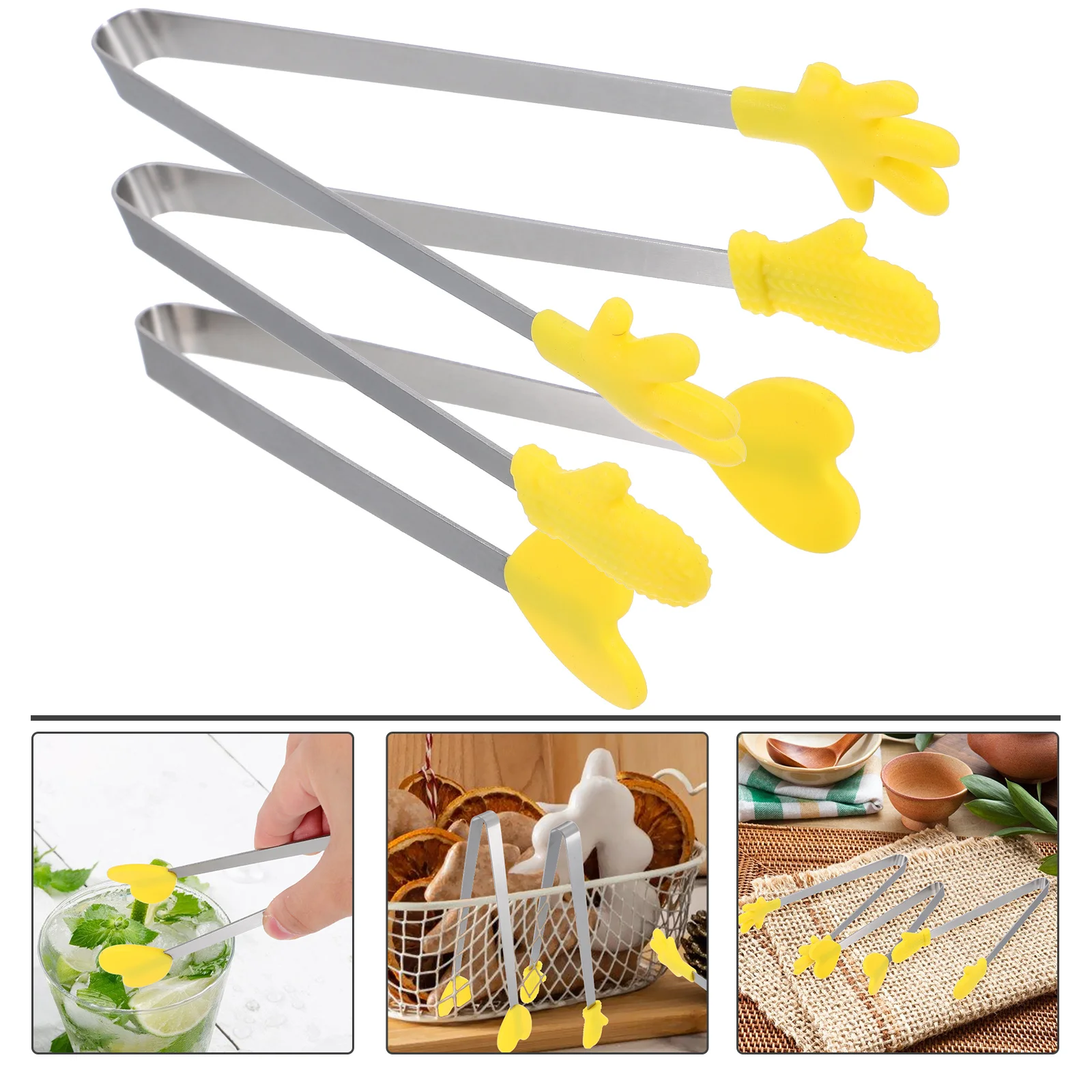 3 Pcs Professional Salad Tongs Silicone Gloves Ice Stainless Steel Serving Food
3 Pcs Professional Salad Tongs Silicone Gloves Ice Stainless Steel Serving Food