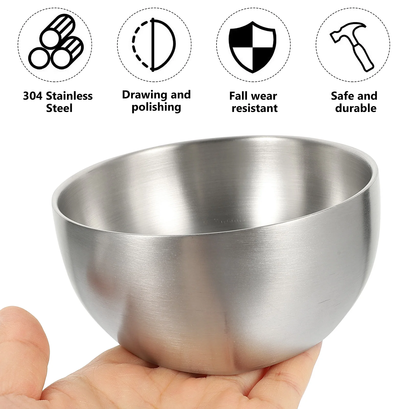 Bowl Steel Stainless Bowls Metal Serving Soup Appetizer Rice Food Cups Mixing Double Dish Snack Container Salad Korean Cereal
Bowl Steel Stainless Bowls Metal Serving Soup Appetizer Rice Food Cups Mixing Double Dish Snack Container Salad Korean Cereal