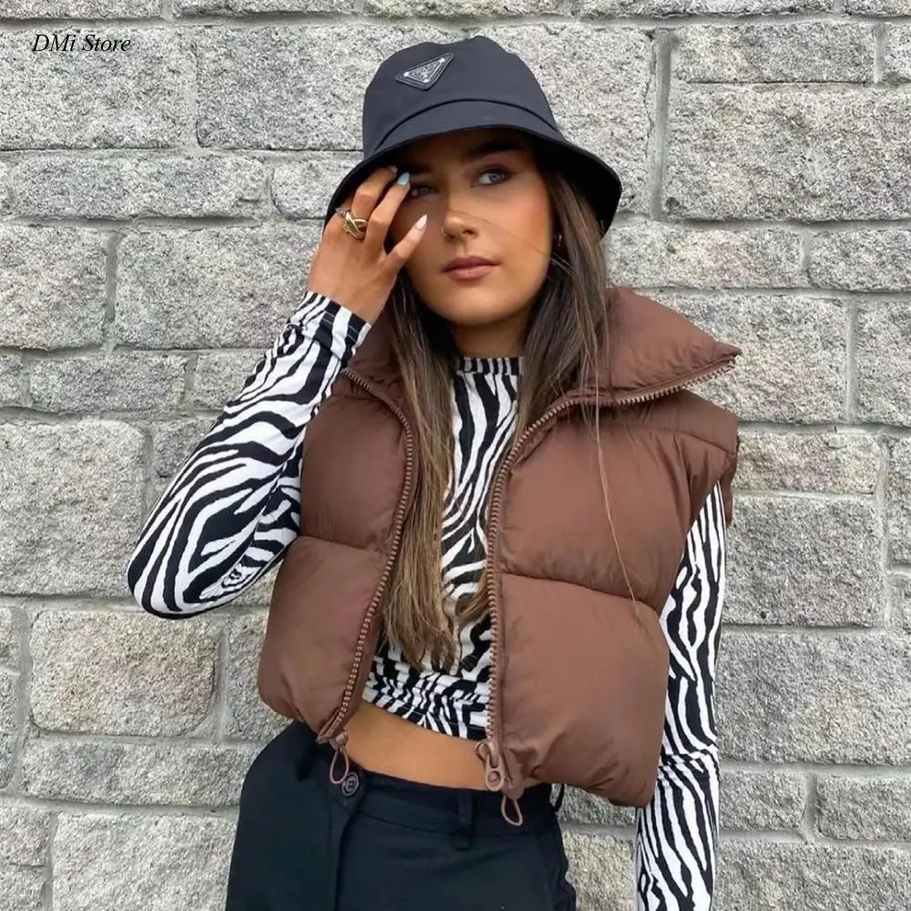 Women Vest Chic Tops Femaleladies Fashion Sleeveless Short Cropped Vest Coat Women Parka Casual Outerwear Warm Zipper Waistcoat
Women Vest Chic Tops Femaleladies Fashion Sleeveless Short Cropped Vest Coat Women Parka Casual Outerwear Warm Zipper Waistcoat