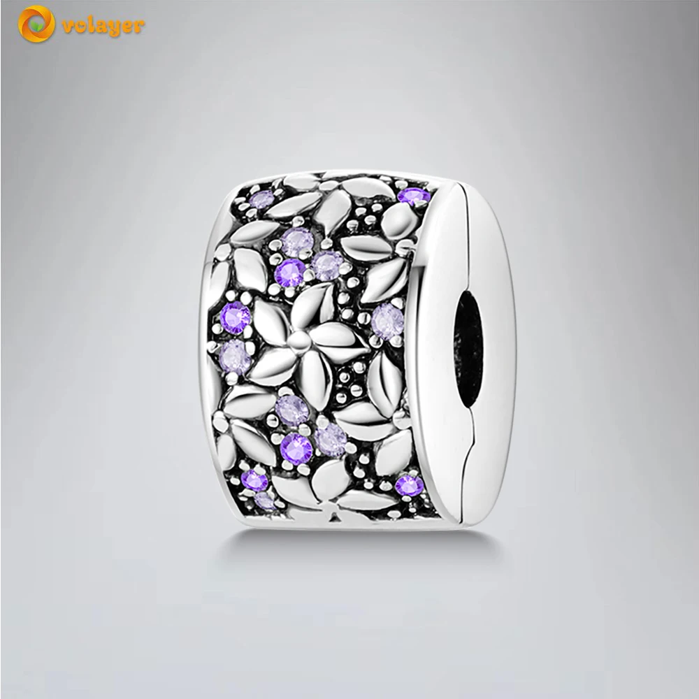 Volayer 925 Sterling Silver Beads Elegant Flower Clip Charm fit Original Pandora Bracelets for Women DIY Jewelry Free shipping
Volayer 925 Sterling Silver Beads Elegant Flower Clip Charm fit Original Pandora Bracelets for Women DIY Jewelry Free shipping