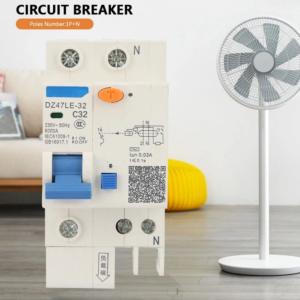 Circuit Breaker DZ47LE 32 1P+N Home Switch Earth Leakage Safety Protection Circuit Breaker Leakage Protection
Circuit Breaker DZ47LE 32 1P+N Home Switch Earth Leakage Safety Protection Circuit Breaker Leakage Protection