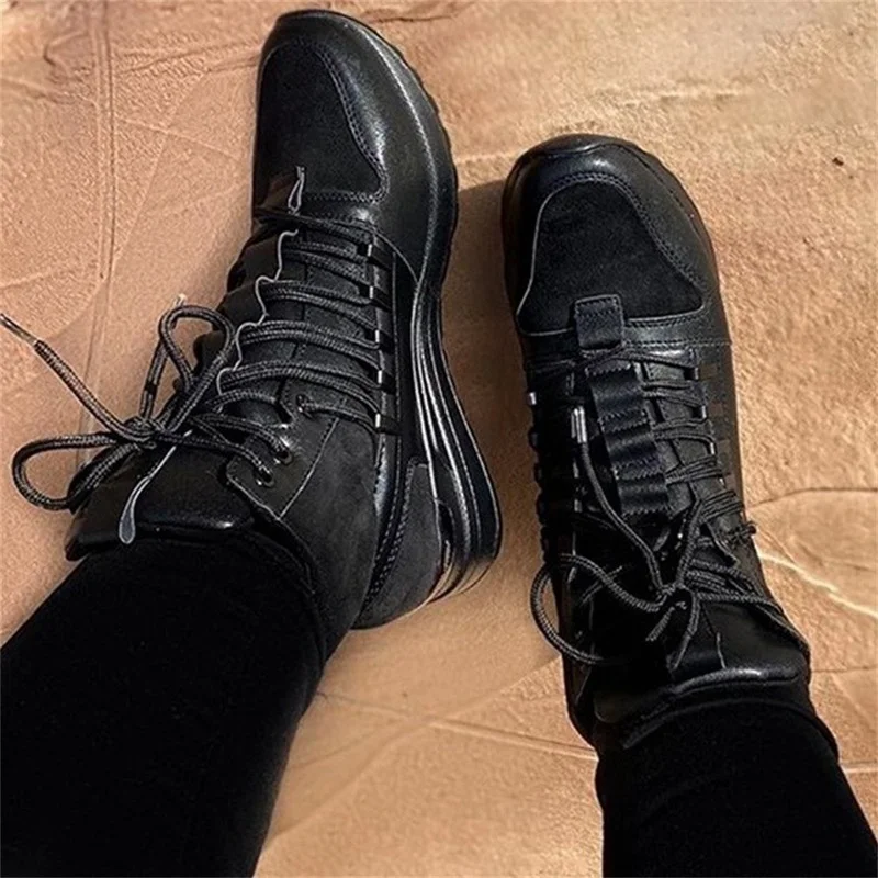 Winter Women's Ankle Boots 2021 New Fashion Pointed Toe Ladies Lace Up High Top Sneakers 36-43 Large-Sized Female Warm Shoes
Winter Women's Ankle Boots 2021 New Fashion Pointed Toe Ladies Lace Up High Top Sneakers 36-43 Large-Sized Female Warm Shoes