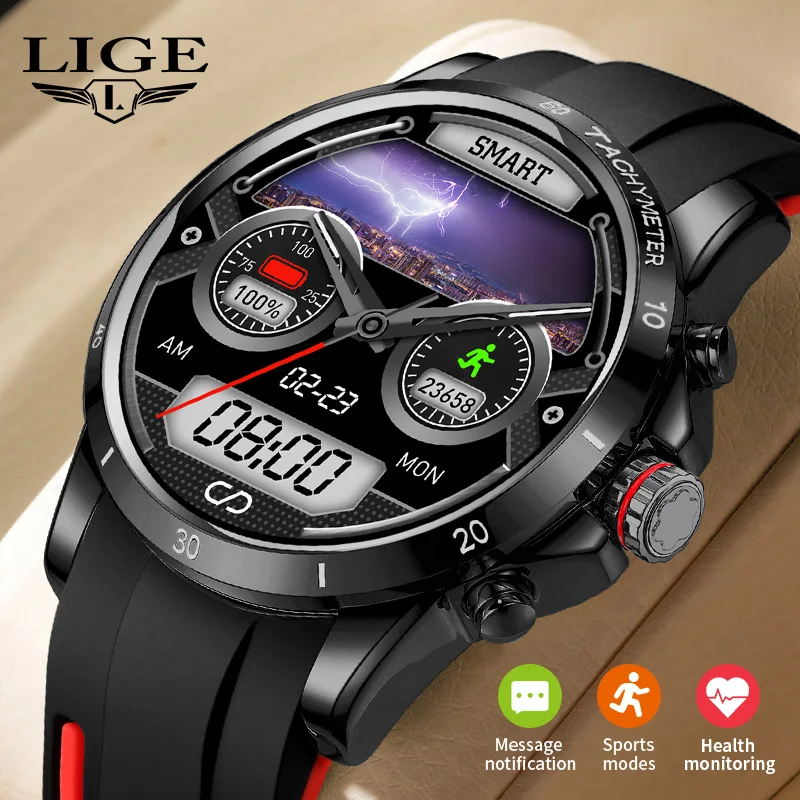 LIGE Bluetooth Call Watch For Men Smart Watch Information Reminder Sport Smartwatch Clock Waterproof For Android IOS Phone New
LIGE Bluetooth Call Watch For Men Smart Watch Information Reminder Sport Smartwatch Clock Waterproof For Android IOS Phone New