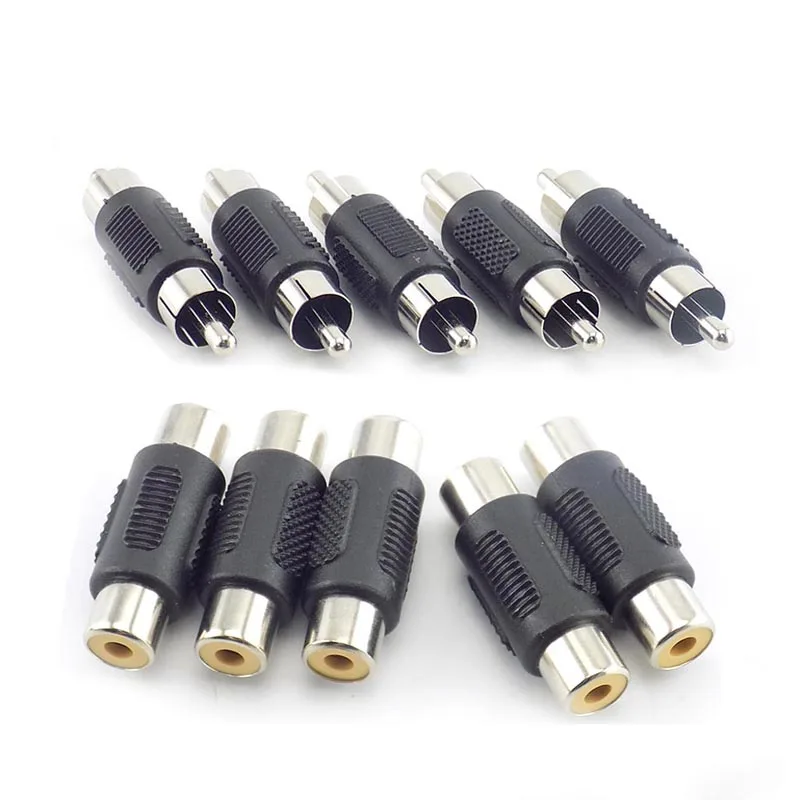 5pcs RCA Female to Female Jack Plug Connector Adapter Male to Male RCA Connector Video Audio Extender Cord Cable Converter
5pcs RCA Female to Female Jack Plug Connector Adapter Male to Male RCA Connector Video Audio Extender Cord Cable Converter