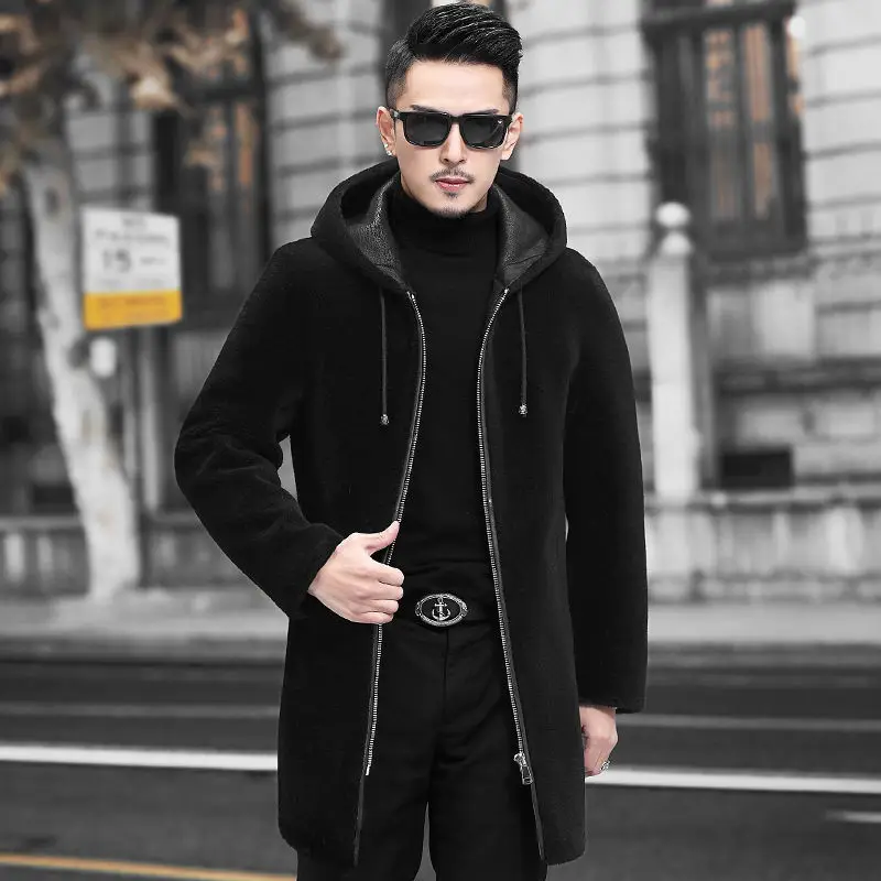 Men 2022 Autumn Winter Fashion Long Sheep Shearing Coats Men's Genuine Wool Fur Jackets Male Pockets Warm Hooded Outerwear C265
Men 2022 Autumn Winter Fashion Long Sheep Shearing Coats Men's Genuine Wool Fur Jackets Male Pockets Warm Hooded Outerwear C265