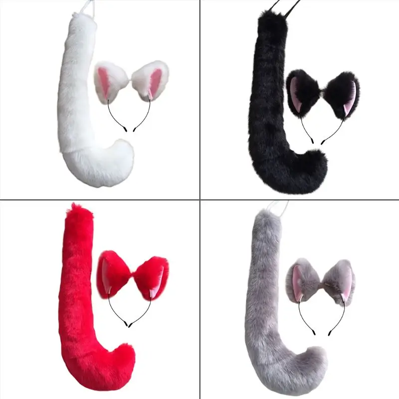 Adult Kids Anime Solid Color Plush for Cat Wolf Cosplay Props Animal Ears Bandana Long Tail Halloween Costume 066C
Adult Kids Anime Solid Color Plush for Cat Wolf Cosplay Props Animal Ears Bandana Long Tail Halloween Costume 066C