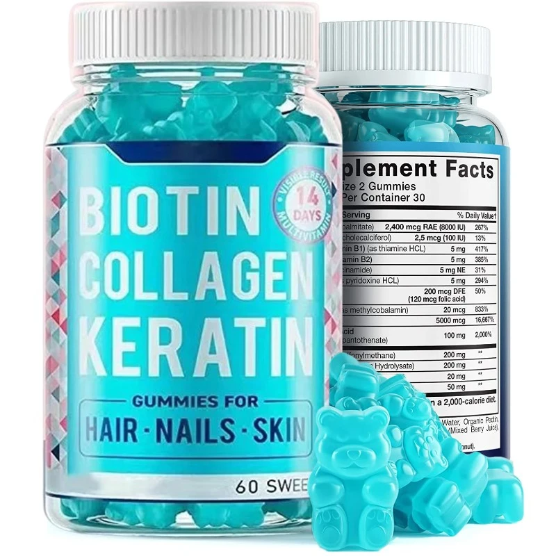 

2 бутылки, биотин для волос, мягкие витамины, жевательные конфеты для поддержания прочности волос, блеск для улучшения кожи, отбеливания и здоровья ногтей