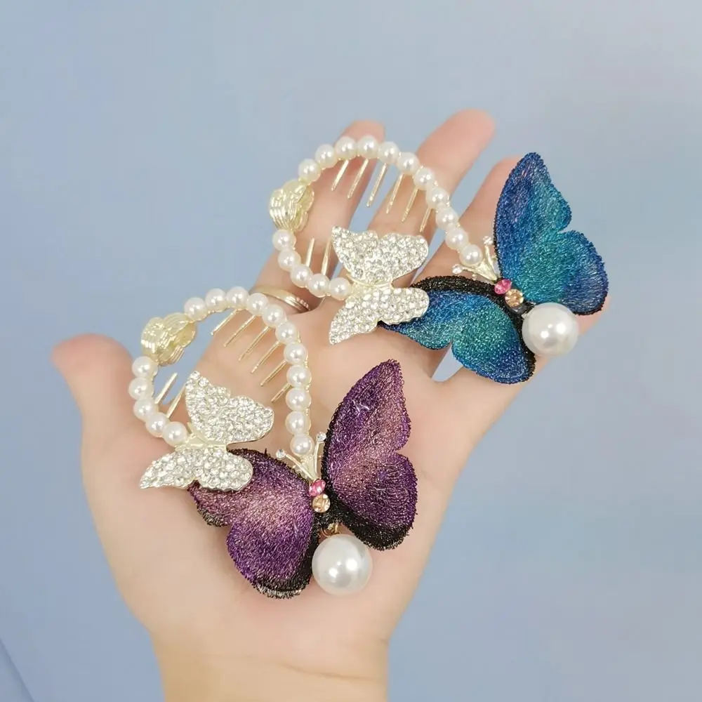 Headwear Back Head Headwear Pearl Korean Style Horsetail Buckle Hair Accessories Coiler Clip Butterfly Head Buckle
Headwear Back Head Headwear Pearl Korean Style Horsetail Buckle Hair Accessories Coiler Clip Butterfly Head Buckle