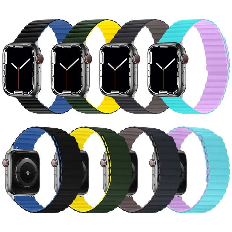 For Apple strap magnetic silicone waterproof dual-purpose silicone magnetic strap iwatch8 magnetic strap
For Apple strap magnetic silicone waterproof dual-purpose silicone magnetic strap iwatch8 magnetic strap