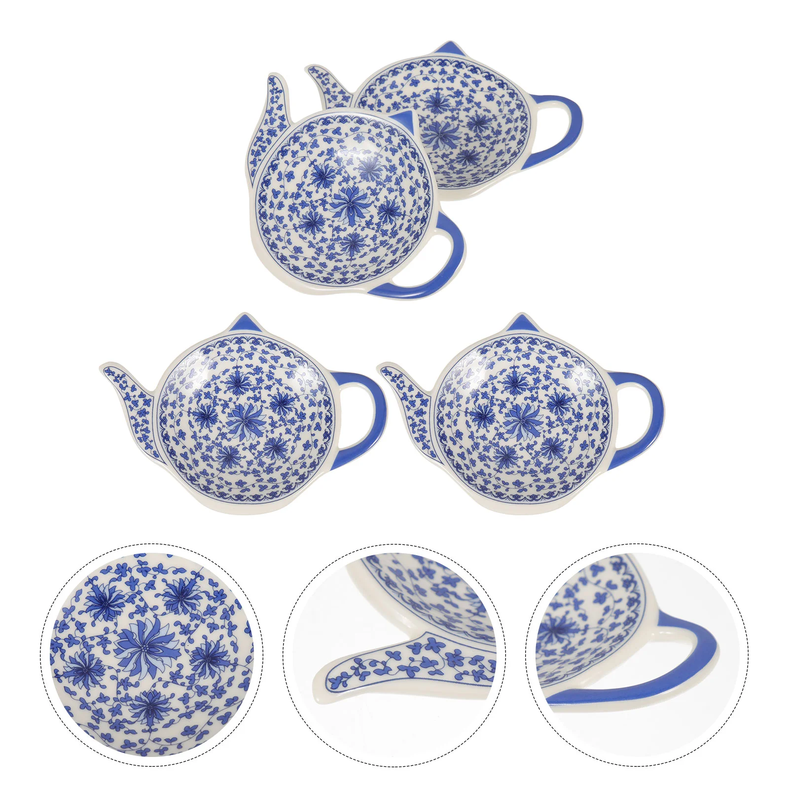 4Pcs Ceramic Tea Bag Holder Teapot- Shaped Tea Bag Coasters Spoon Rests Snacks Dish
4Pcs Ceramic Tea Bag Holder Teapot- Shaped Tea Bag Coasters Spoon Rests Snacks Dish
