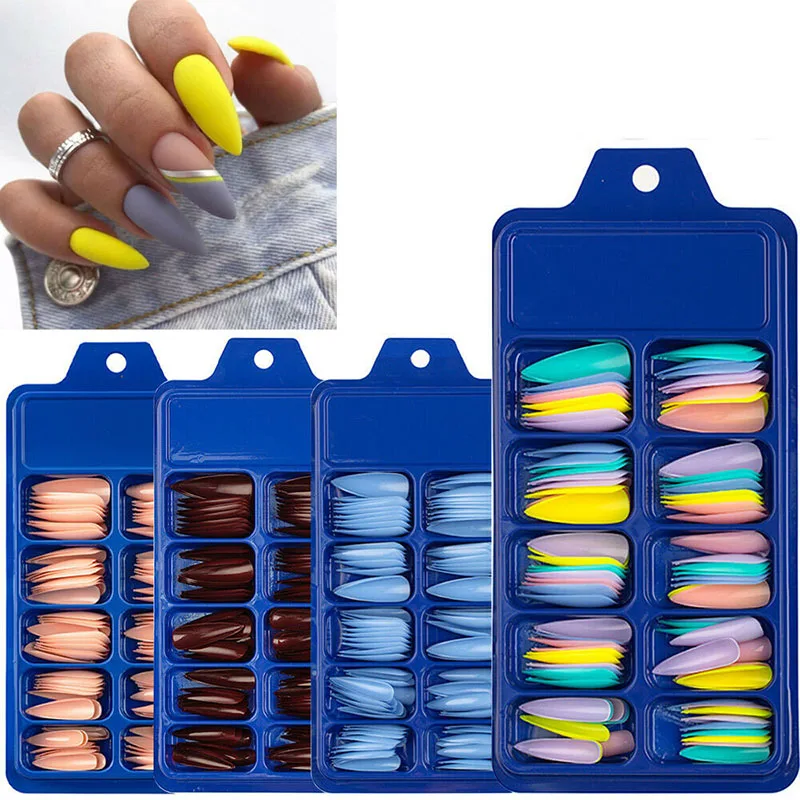 100 Pcs Fake Nails Long Thin French Nails Extended Acrylic Decorative Full Cover Plastic Cover Nails Multi-Size Optional Tools
100 Pcs Fake Nails Long Thin French Nails Extended Acrylic Decorative Full Cover Plastic Cover Nails Multi-Size Optional Tools