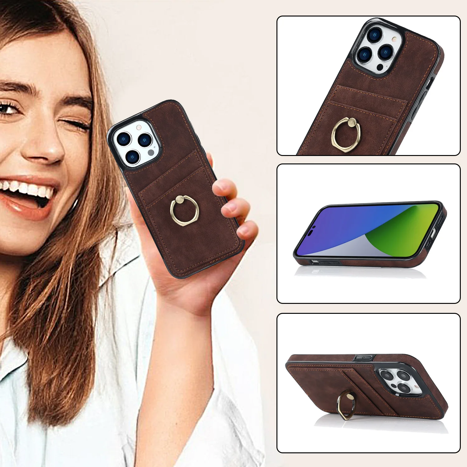 Leather Ring Holder Phone Case For iPhone 14 Pro MAX 11 12 13 14 Pro Max X XS Max XR 13Pro 14Max Plus Card Bag Wallet Cover Case
Leather Ring Holder Phone Case For iPhone 14 Pro MAX 11 12 13 14 Pro Max X XS Max XR 13Pro 14Max Plus Card Bag Wallet Cover Case