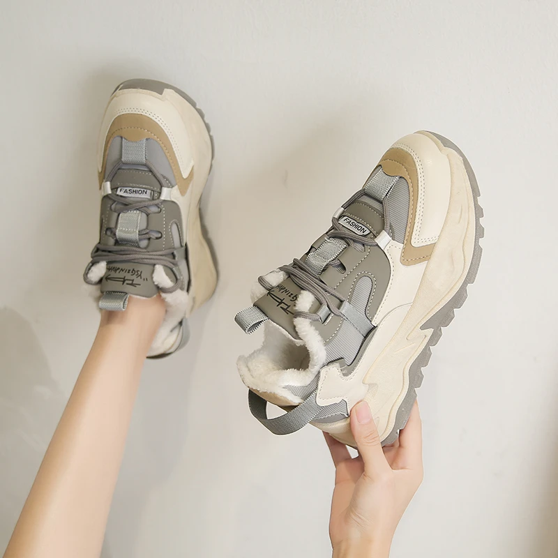 Women's Vulcanized Shoes Female New Fashion Footwear Lace Up Ladies Platform Comfortable Casual Shoes Women Winter Warm Sneakers
Women's Vulcanized Shoes Female New Fashion Footwear Lace Up Ladies Platform Comfortable Casual Shoes Women Winter Warm Sneakers