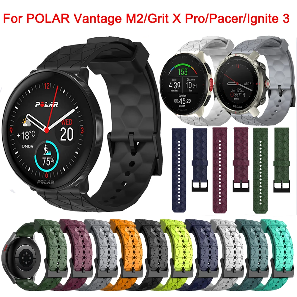 Ремешок силиконовый для часов POLAR VANTAGE M2 M, сменный спортивный браслет с зернистостью 2, UNITE, X, Pacer, 20/22 мм
Ремешок силиконовый для часов POLAR VANTAGE M2 M, сменный спортивный браслет с зернистостью 2, UNITE, X, Pacer, 20/22 мм