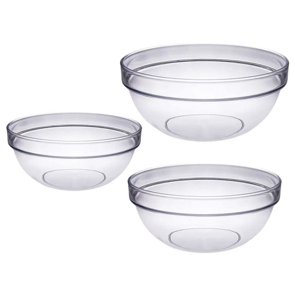 3 Pcs Transparent Salad Bowl Chinese Food Containers Fruit Holder Vegetable Household Supply Case
3 Pcs Transparent Salad Bowl Chinese Food Containers Fruit Holder Vegetable Household Supply Case