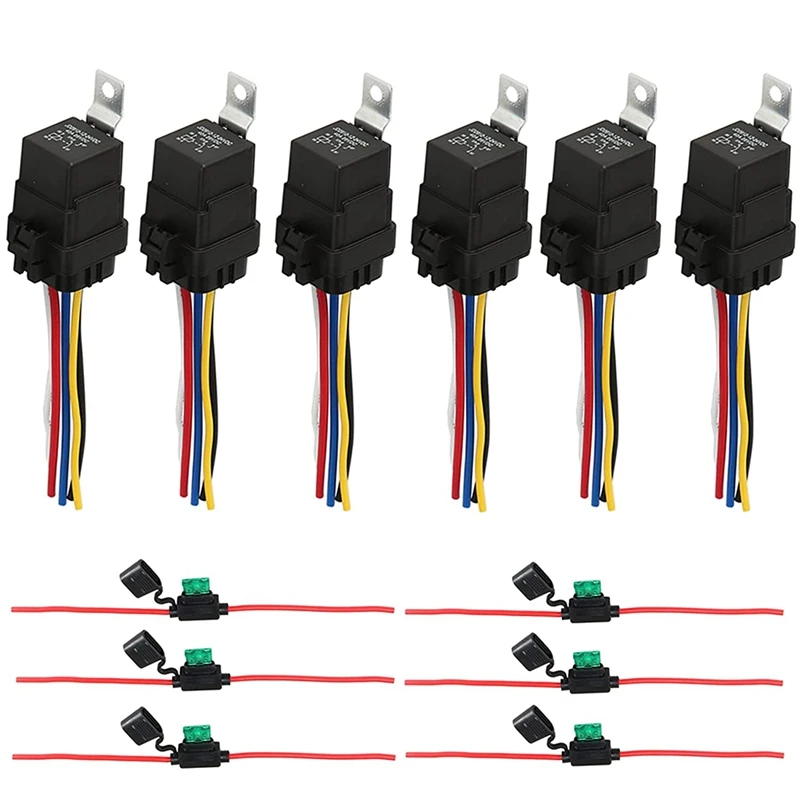 New-Relay 12V DC 5-PIN Waterproof With Harness 40/30 AMP & Inline Fuse Holder - Heavy Duty 12 AWG Tinned Copper Wires (6)
New-Relay 12V DC 5-PIN Waterproof With Harness 40/30 AMP & Inline Fuse Holder - Heavy Duty 12 AWG Tinned Copper Wires (6)