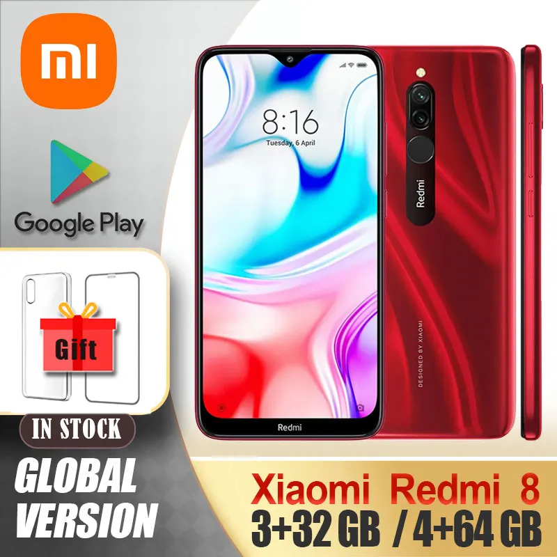 Original Cellphone Xiaomi Redmi 8 Phone Android 32G/64G Smartphone 5000mah Battery Snapdragon 439 Chipset Dual SIM Googleplay
Original Cellphone Xiaomi Redmi 8 Phone Android 32G/64G Smartphone 5000mah Battery Snapdragon 439 Chipset Dual SIM Googleplay