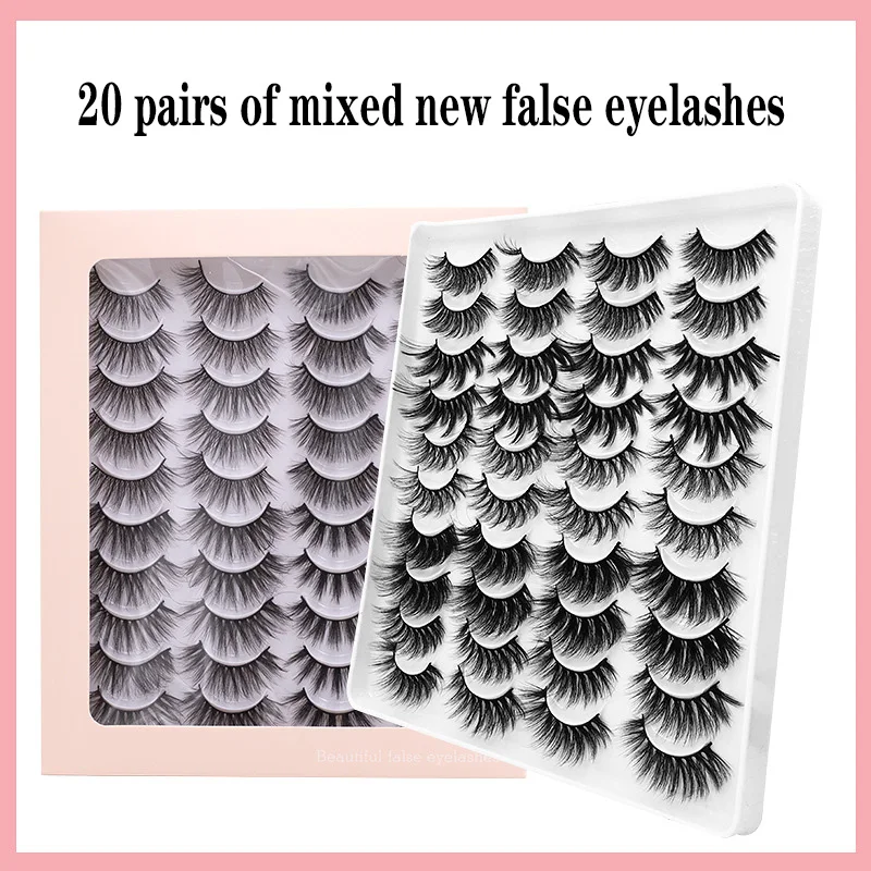 The New 20 Pairs of False Eyelashes are Multi-layered, Dense, Crossed, Mink-like,Soft, Extended, Makeup, and Whole Pair.
The New 20 Pairs of False Eyelashes are Multi-layered, Dense, Crossed, Mink-like,Soft, Extended, Makeup, and Whole Pair.