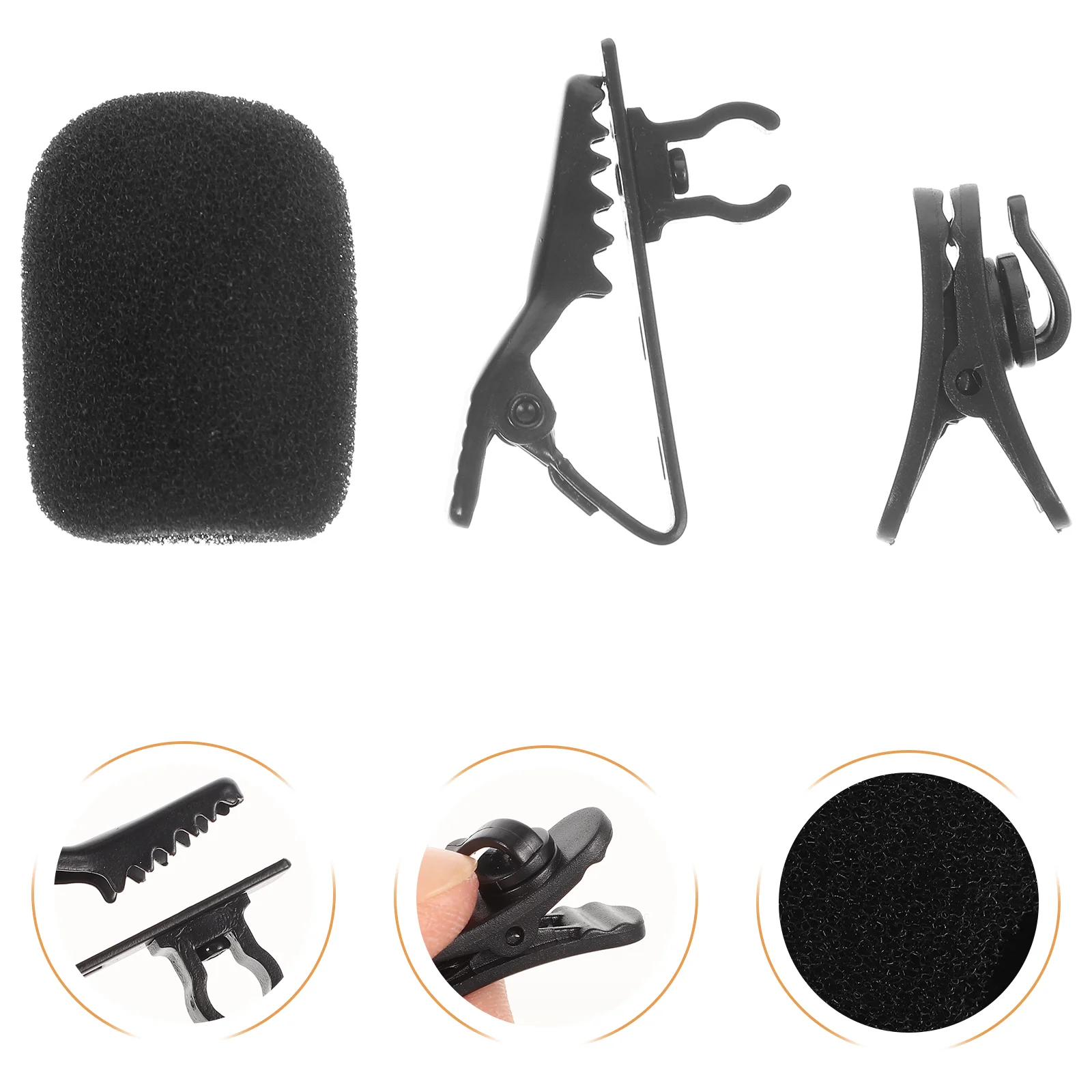 Microphone Mic Clips Clip Covers Wire Cover Sponge Foam Windscreen Lapel Accessory Tie Lavalier Miniature Neckline Holder
Microphone Mic Clips Clip Covers Wire Cover Sponge Foam Windscreen Lapel Accessory Tie Lavalier Miniature Neckline Holder
