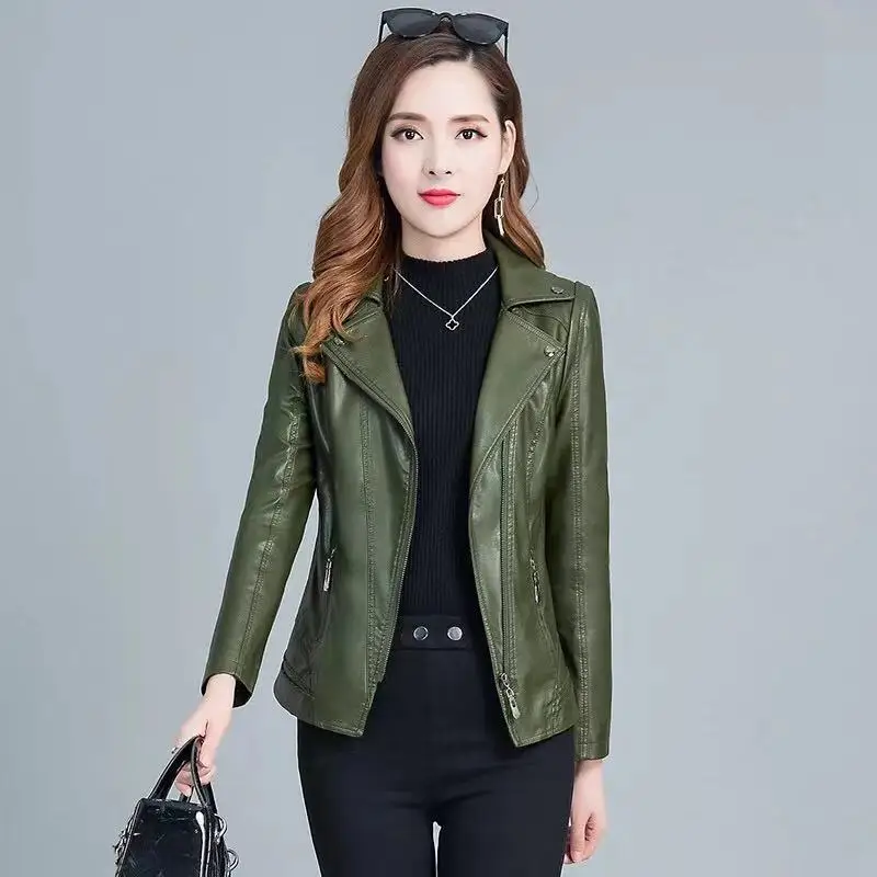 2023 Spring New Leather Jacket Women Short Slim Clothing Ladies Motorcycle Leather Jacket Women Coat Leather XL-6XL
2023 Spring New Leather Jacket Women Short Slim Clothing Ladies Motorcycle Leather Jacket Women Coat Leather XL-6XL