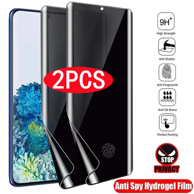 

2Pcs Anti Spy Hydrogel Film for Samsung Galaxy S21 S20 S22 S23 Ultra Note 20 10 9 8 S10 S9 S8 Plus S10E Privacy Screen Protector