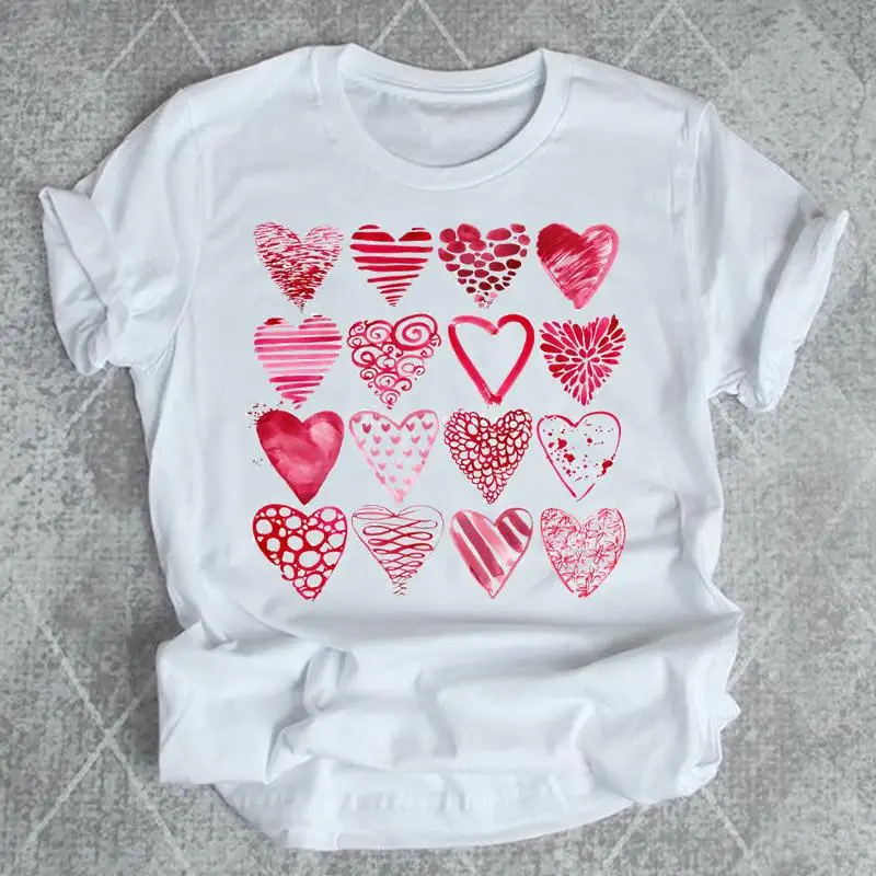 Women Print Fashion Spring Love Valentine Summer T-shirts Shirt Female Graphic T Top Aesthetic Short Sleeve Cartoon Tee T-Shirt
Women Print Fashion Spring Love Valentine Summer T-shirts Shirt Female Graphic T Top Aesthetic Short Sleeve Cartoon Tee T-Shirt