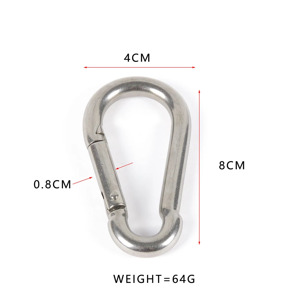 316 Stainless Steel Carabiner Snap Hook Marine Grade Clips Heavy Duty Quick Link Carabiner Quick Release Hook Camping Accs
316 Stainless Steel Carabiner Snap Hook Marine Grade Clips Heavy Duty Quick Link Carabiner Quick Release Hook Camping Accs
