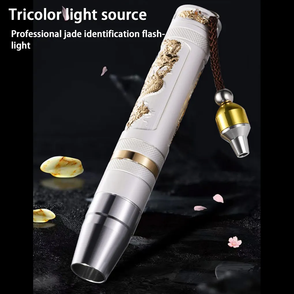 

Flashlight Jade Identification Lamp Three Colors Torch Distinguish Ultraviolet Ray Exclude Battery Exclude USB Cable
